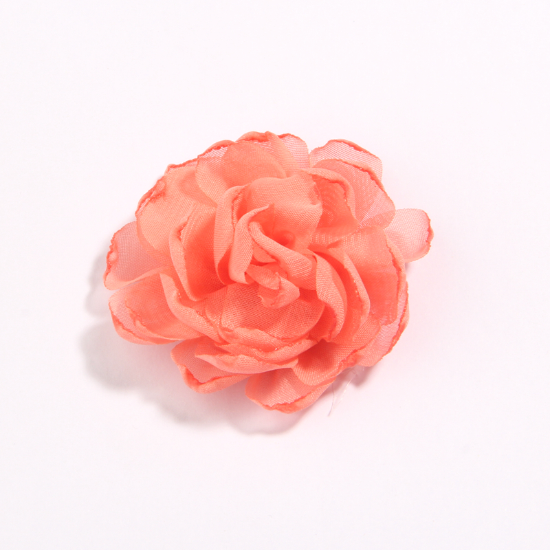 120 Stuks 7 Cm 2.7 "Burn Edge Chiffon Stof Bloemen Voor Baby Meisjes Hoofdbanden Handgemaakte Bloem Boutique Voor bruiloft Decoratie: Zilver