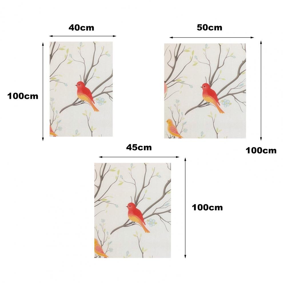 1 Roll Window Stickers Opaque Animal Pattern PVC Made Colorful Birds Window Film for Bedroom Window Stickers