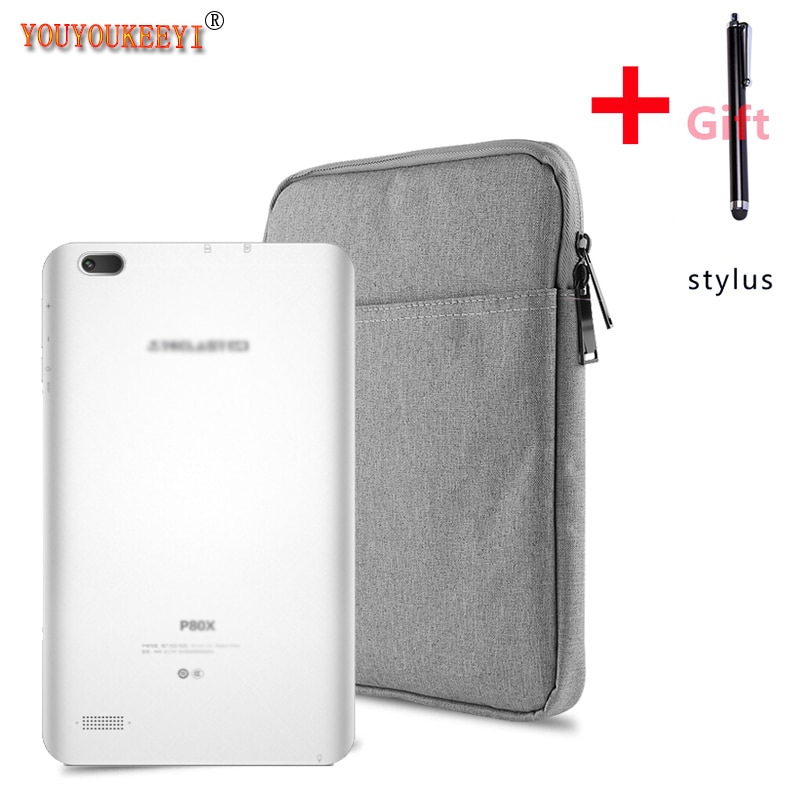 Portable Thickened inner bag Case For Teclast P80X/P80H 8inch tablet zipper Pouch Bag Case For Teclast X80HD/X80H/T8 + stylus