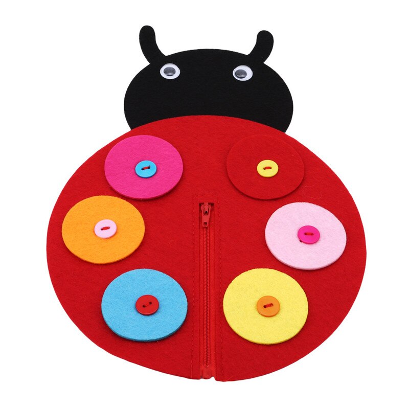 Hand Zipper Button Teaching Kindergarten Manual Diy Weave Cloth Early Learning Education Toys Montessori Teaching Aids Math Toys: Insect