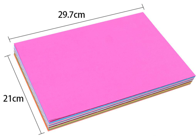 100pcs A4 size Hard Color Paper DIY Craft Toy Kids... – Vicedeal