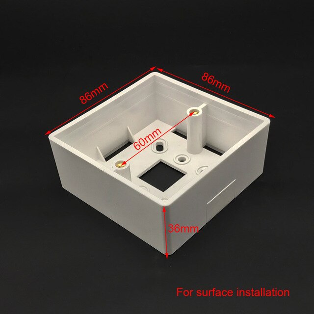 White Plastic Thicker Materials 86mm Type Home Thermostat Temperature Controller Mounting Box: Surface Type