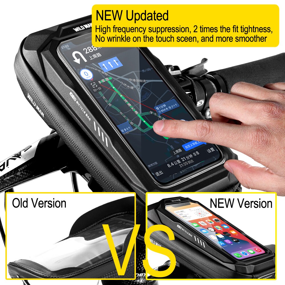 Funda impermeable para teléfono móvil, bolsa para manillar de bicicleta de montaña, accesorios para ciclismo, 6,9 pulgadas, novedad