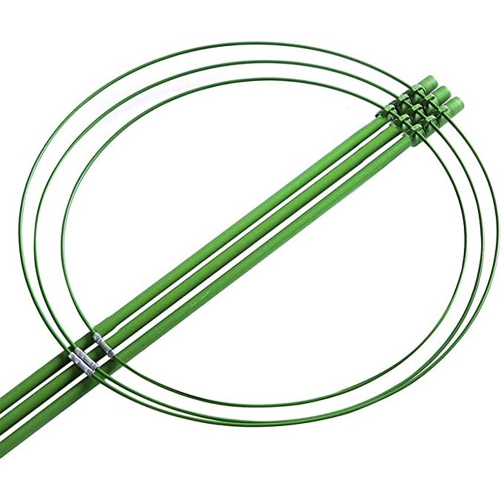 Holdbar klatreplante støtte ring bur haven espalier blomster tomat stativ med 3 ringe havearbejde tomat bur 20 juli 14