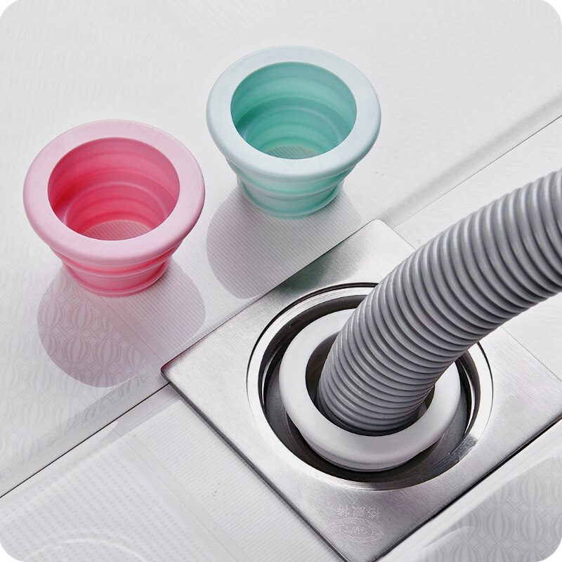 Drain Pipe Hose Seal Sewer Pipe Plug Deodorant Silicone for Washing Machine Hose Extended drain seal Household daily