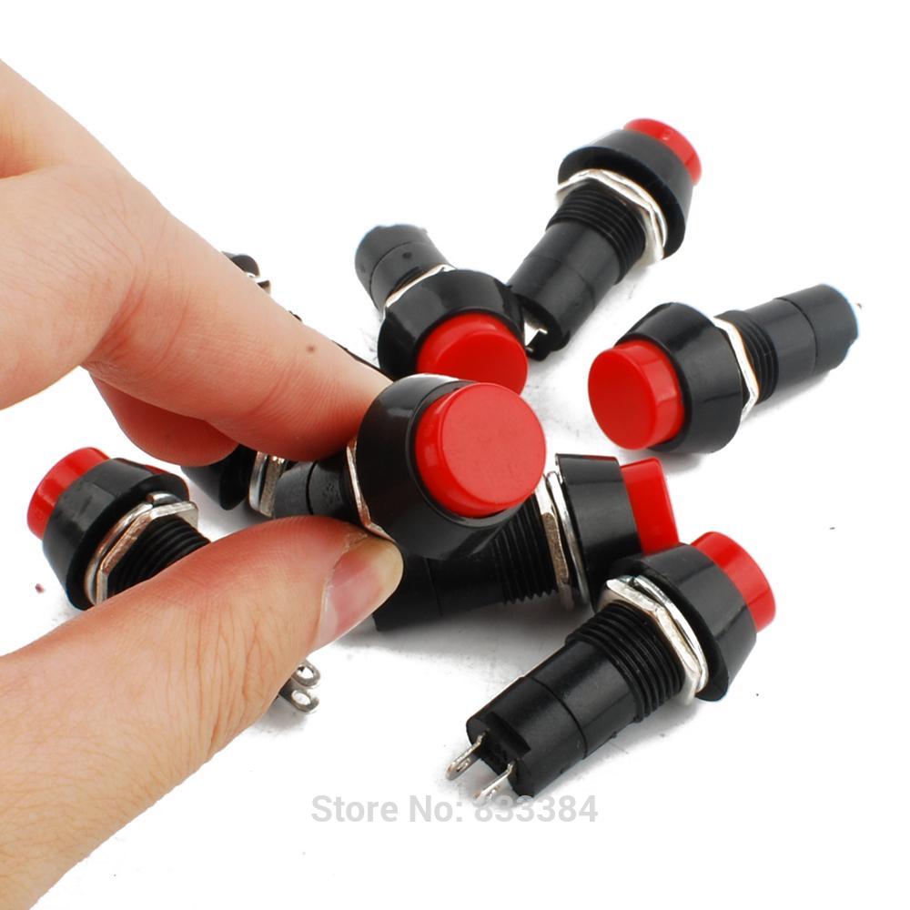 30pcs Tread Button Switch Latching Type Push Button Switch OFF-ON