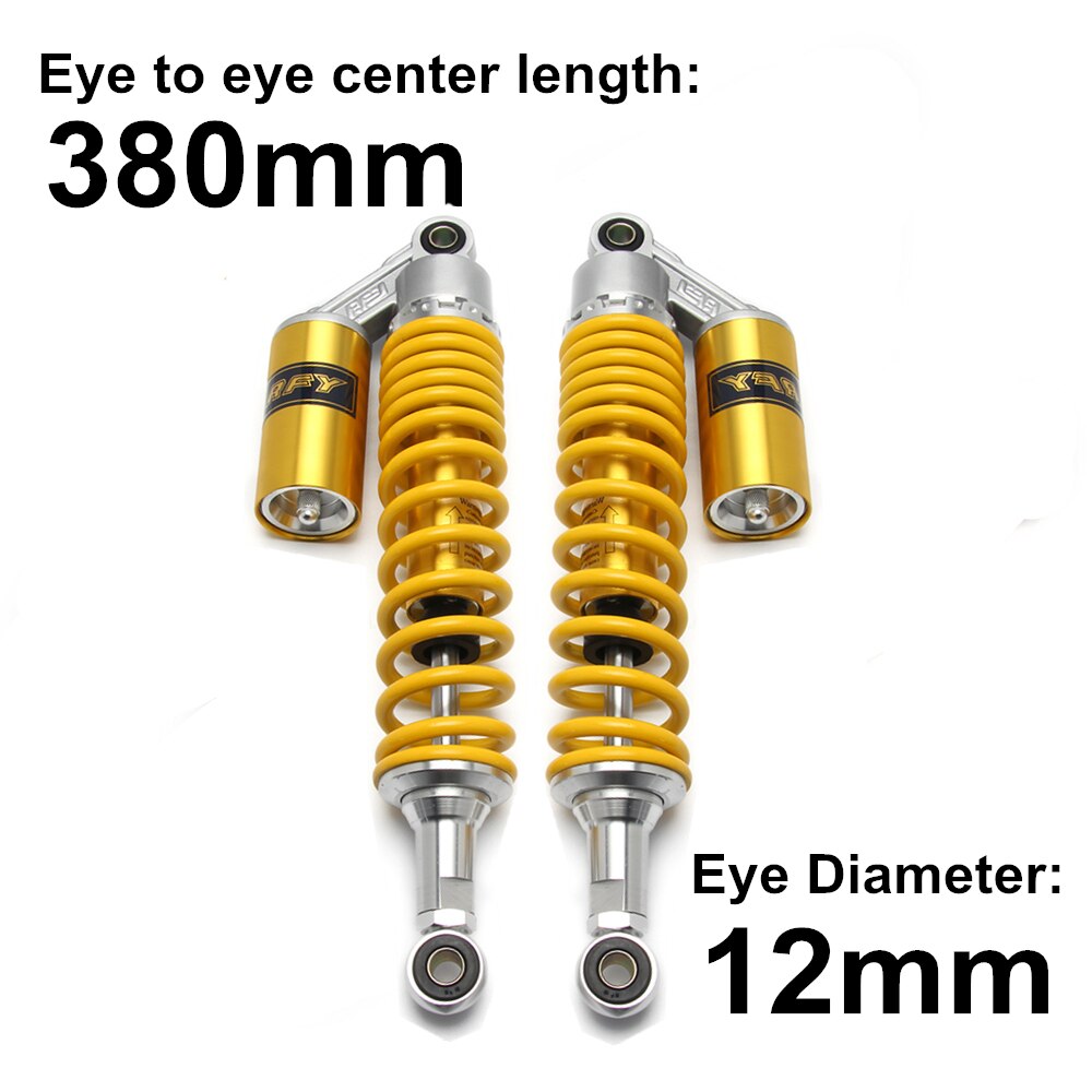 Yellow 280mm 320mm 340mm 380mm Motorcycle Air Shock Absorber Rear Suspension ATV Quad Scooter Dirt Bike Motor D30: M99-28-1