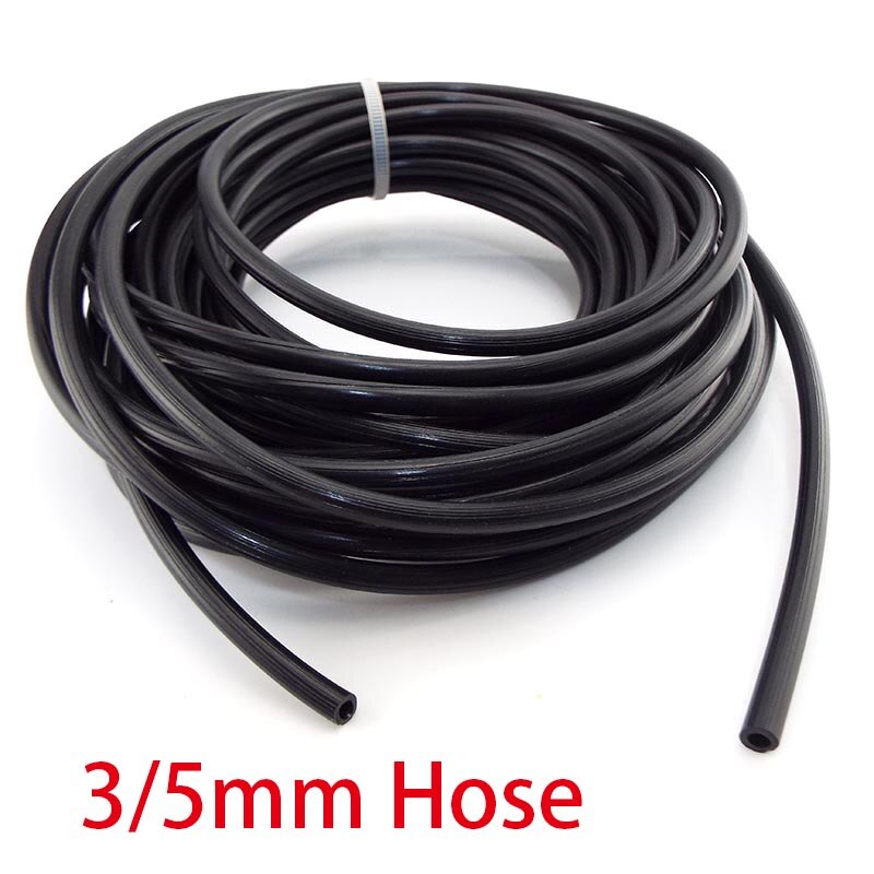 Havevandslange 3/5mm rør 1/8 &quot; pvc mikro vandingsrør planter sprinklerrør kunstvandingssystem græsplæne balkon drivhus