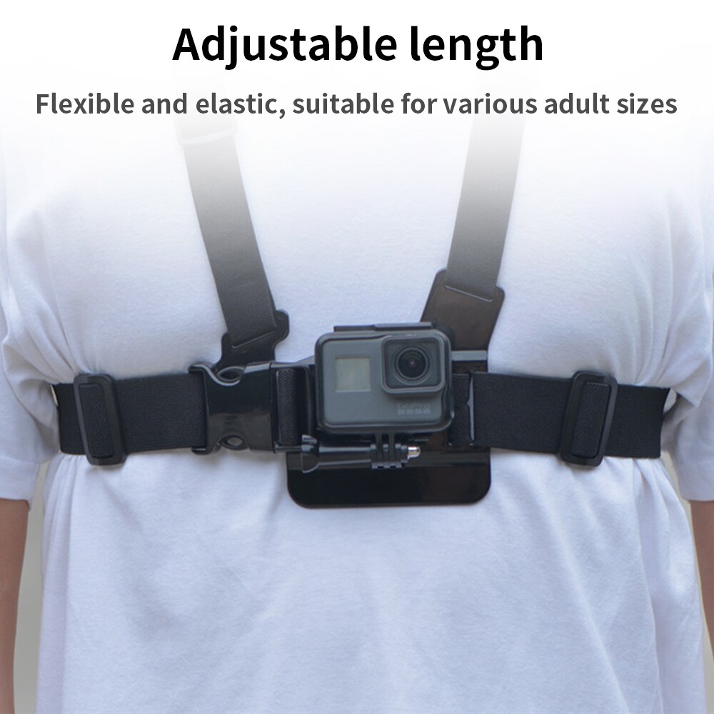HONGDAK-arnés ajustable para cinturón corporal, montaje en el pecho para Cámara de Acción GoPro Hero 10, 9, 8, 7, EKEN, Smartphone con Clip