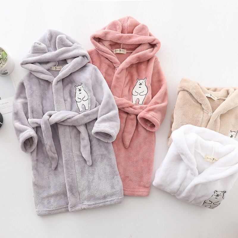 Kinderen Badjassen Flanel Winter Kids Nachtkleding Gewaad Zachte Baby Jongens Pyjama Kids Kleding Cartoon Kinderkleding