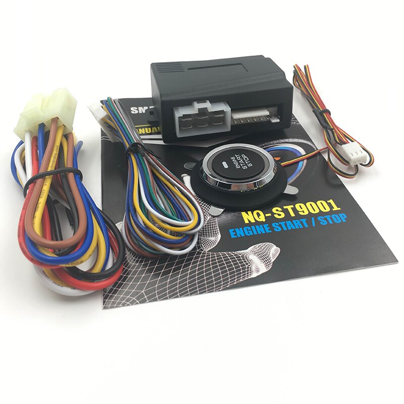 Alarma de coche de 12V, botón de arranque del motor, bloqueo RFID, arranque de encendido, entrada sin llave, parada, sistema antirrobo, NQ-ST9001: Default Title