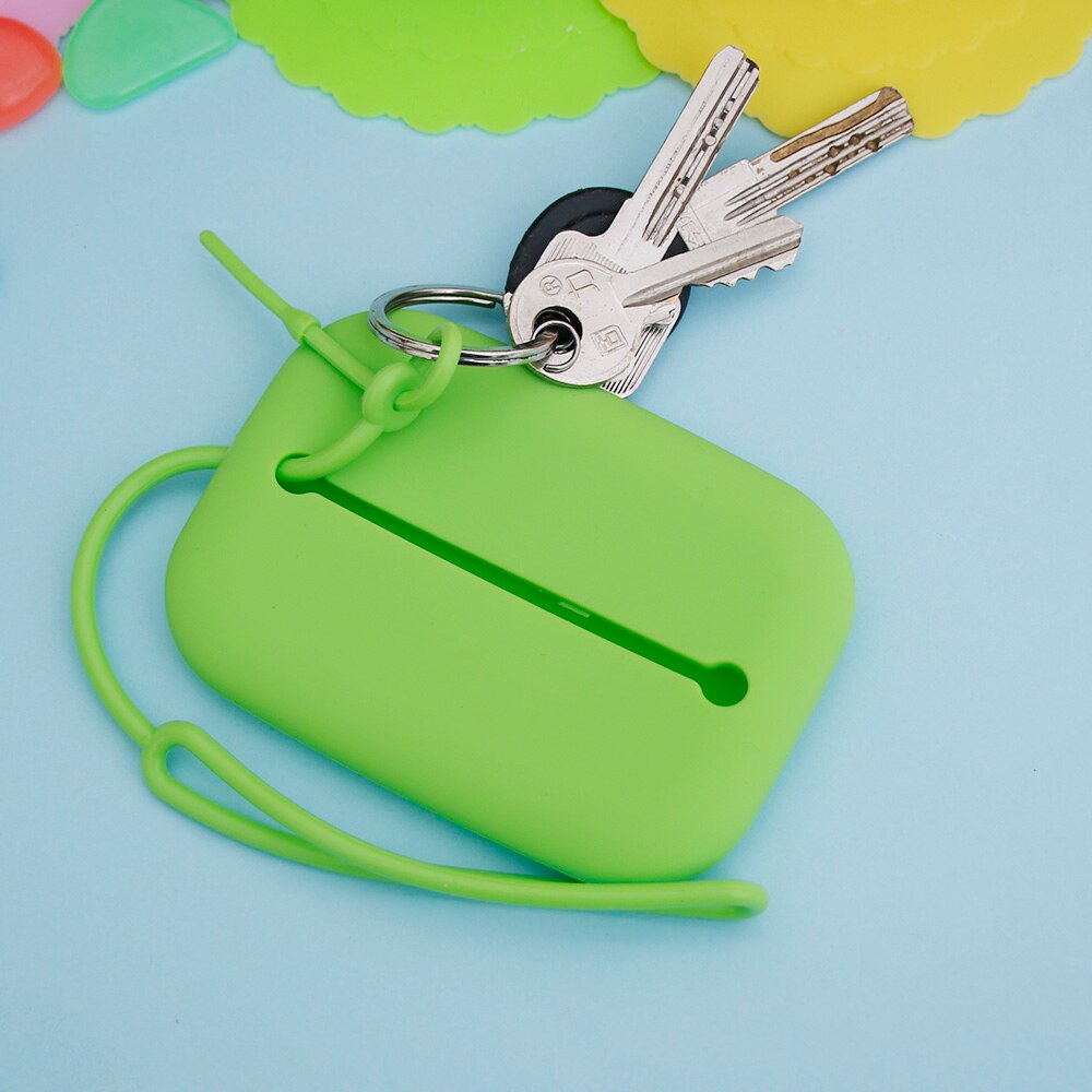 Small fresh Green Silicone Key Bag Newest style popular Key Ring Wallet Holder Hook Case