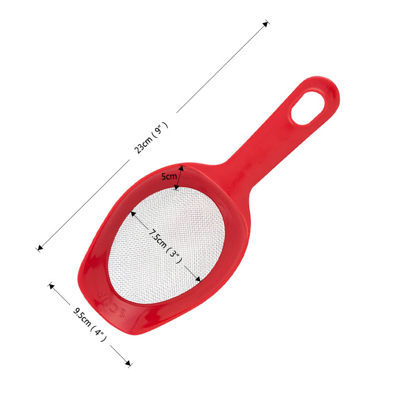 Stainless Steel Long Handle Flour Sieve with Hanging Hole Strainer and Colanders FDA approved Product Kitchen&Dining