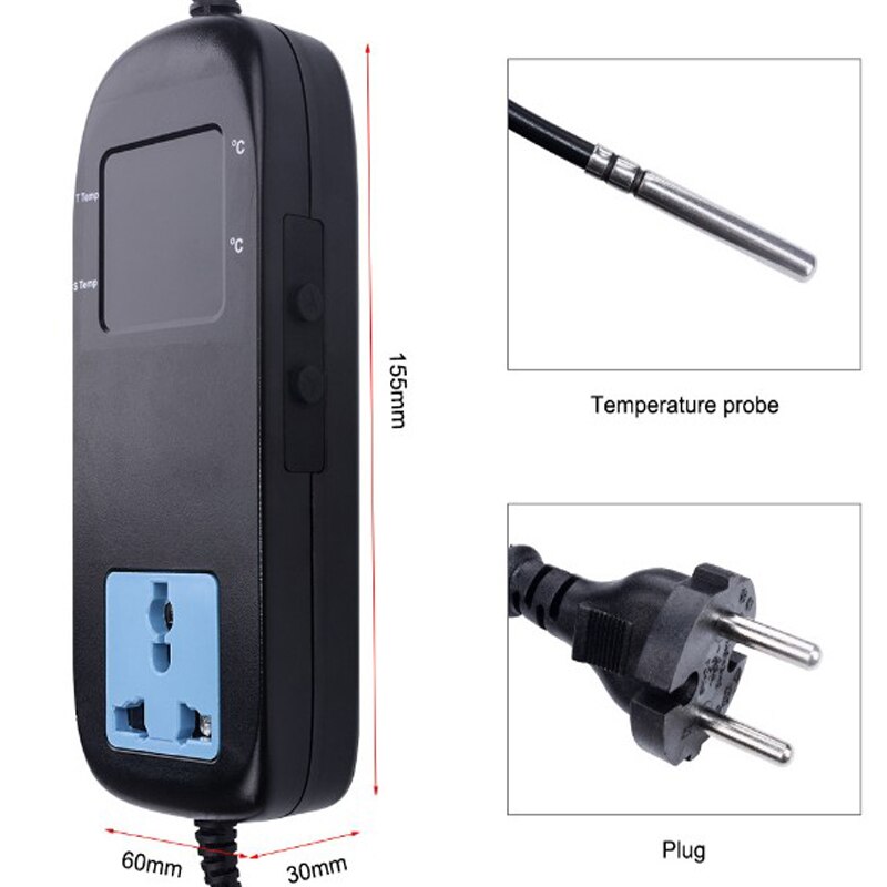 Heating and Cooling Digital Temperature Controller Thermostat,AC 85V-250V Smart Digital Thermostat Regulator,Home Brewing Tools