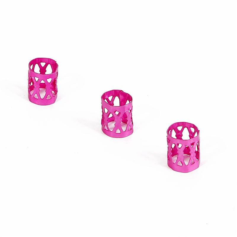 50 stk/pakke 8mm 8 farver blandede perler til tøj dekoration justerbare hår fletringe manchet klips syning håndværk diy rør smykker: 06