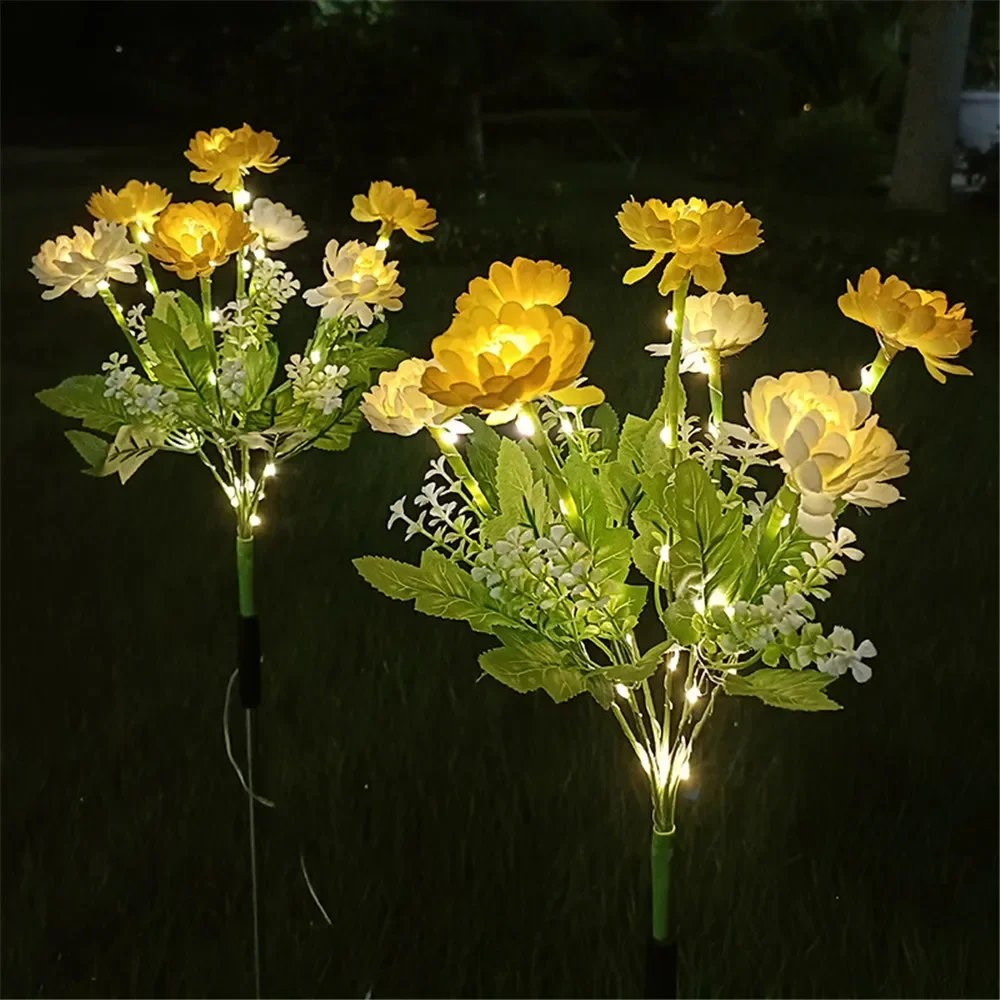 Außenbeleuchtung Weihnachten Solarleuchten Garten Schnee Lotusblume Rasenlampe für Hof Terrasse Blumenparty Lampe Hochzeit Muttertag