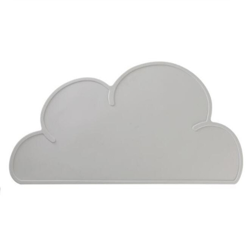 Silicone Pet Feeding Dog Cat Bowl Food Mat Non-Stick Waterproof Pet Food Feeding Pad Puppy Feeder Tray Water Cushion Placemat: GRAY