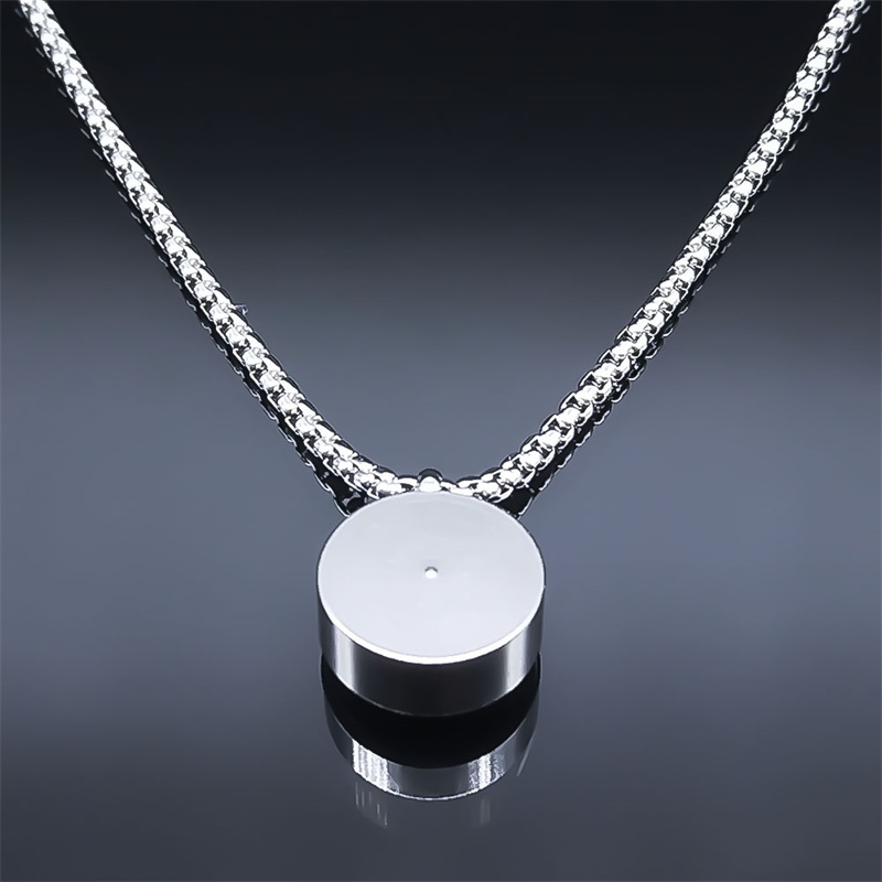 Collana con ciondolo bussola alla moda per donna/uomo collane colore argento in acciaio inossidabile regali di natale gioielli colar feminino