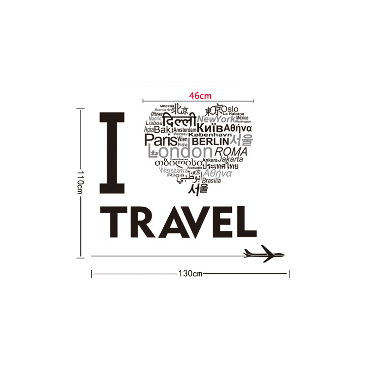 [Fundecor] love english letters pattern wall stickers diy decor for home interior wall decals pvc murals Wall-papers