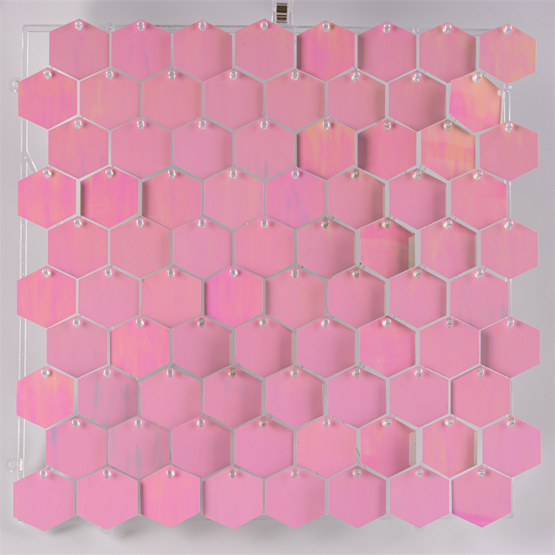 12PCS Hexagon Glitter Sequins Party Backdrop Shimmer Wall Panels Wedding Birthday Christmas Event Decorations Reusable Wall