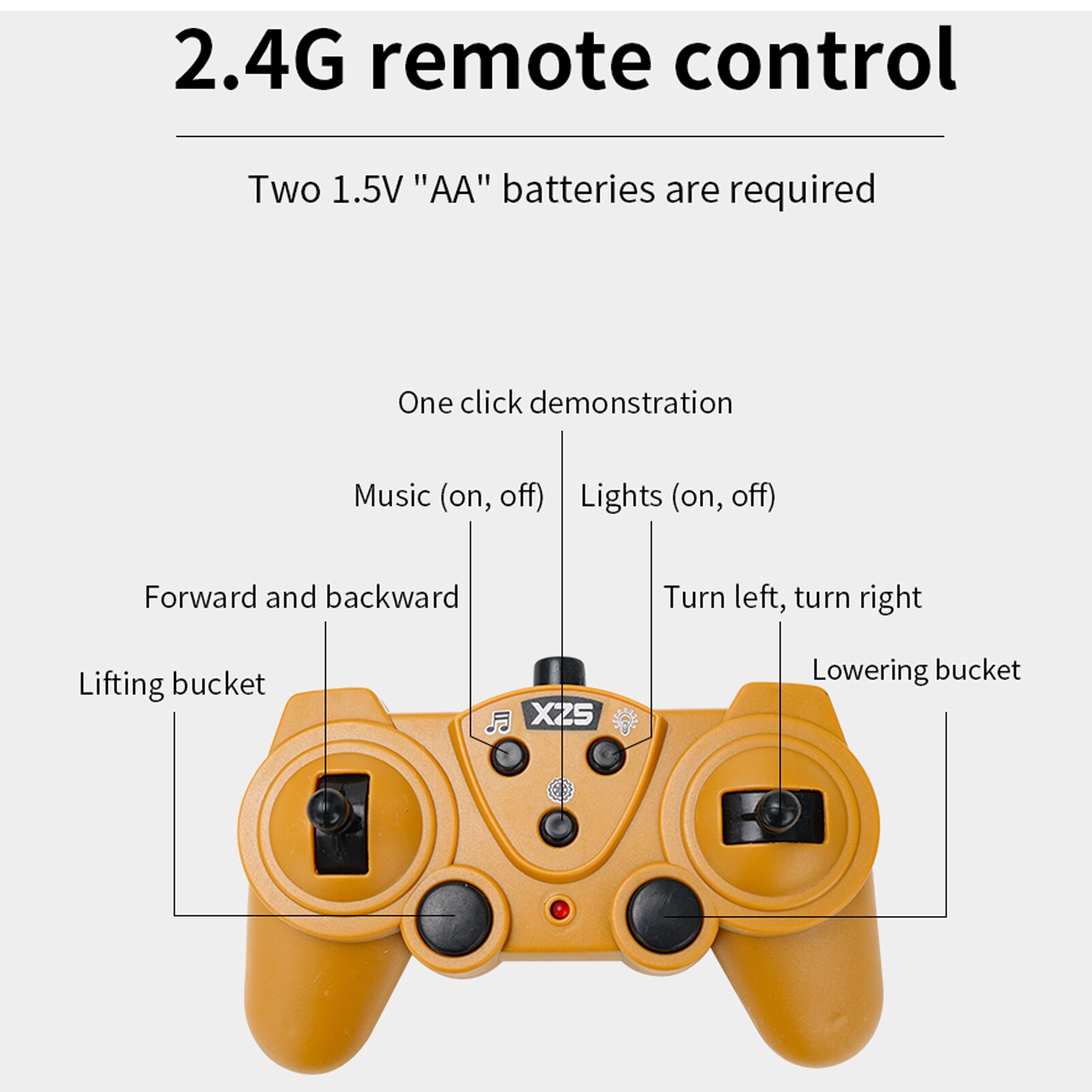 1:24 2.4G 9CH Rc Bulldozer Legering Tractor Bouw Techniek Voertuigen Verlichting Simulatie Geluid Functie Educatief Speelgoed