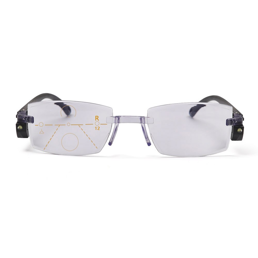 Lunettes de lecture multifocales progressives, Anti-lumière bleue, Zoom Intelligent, presbytes, thérapie magnétique, lunettes à lumière LED