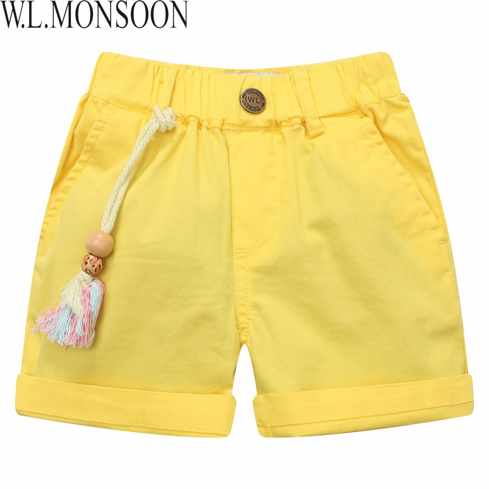W.L.MONSOON Boys Beach Shorts Summer Brand Kids Cotton Shorts for Boys Clothes Children Short Enfant Garcon