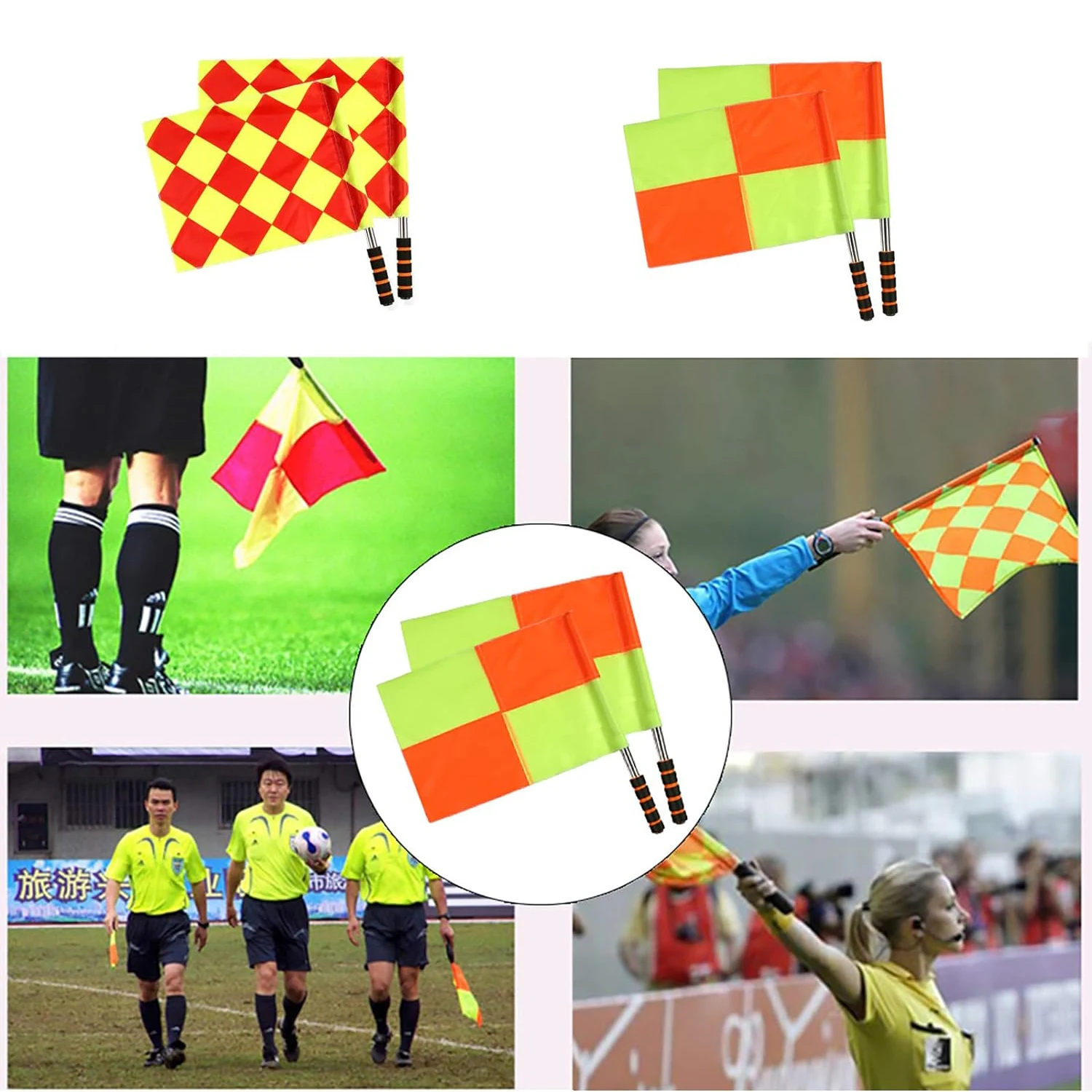 Drapeau d'arbitre de Football, jeu de foire , Match de sport, homme de ligne de Football, drapeaux imperméables, équipement d'arbitre de jeu de sport