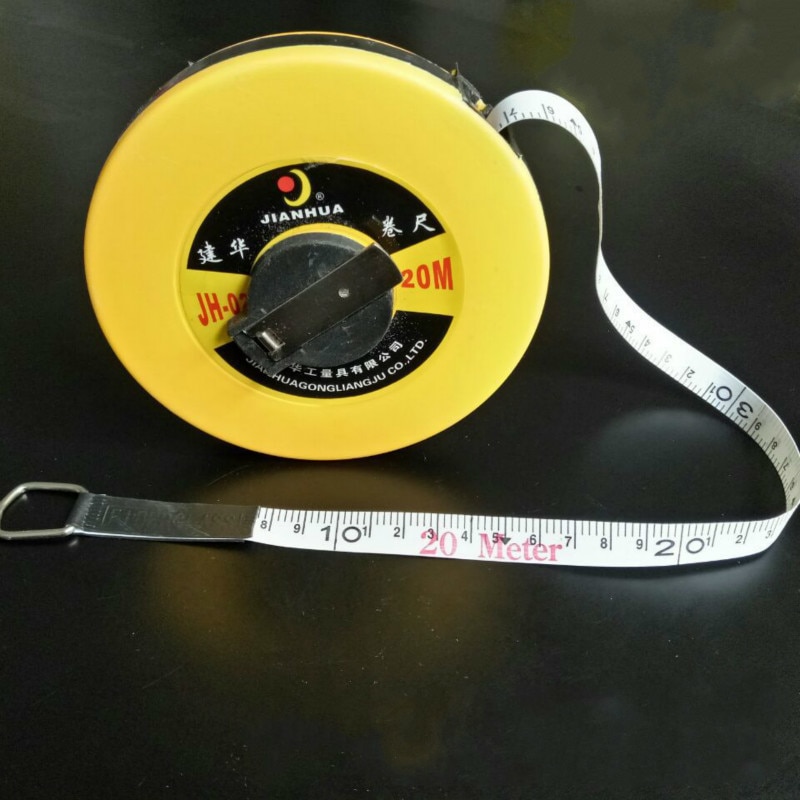 Glasfiberbånd måleskala  of 20 meter 30 meter bølgefødder 50 meter 100 meter målebånd
