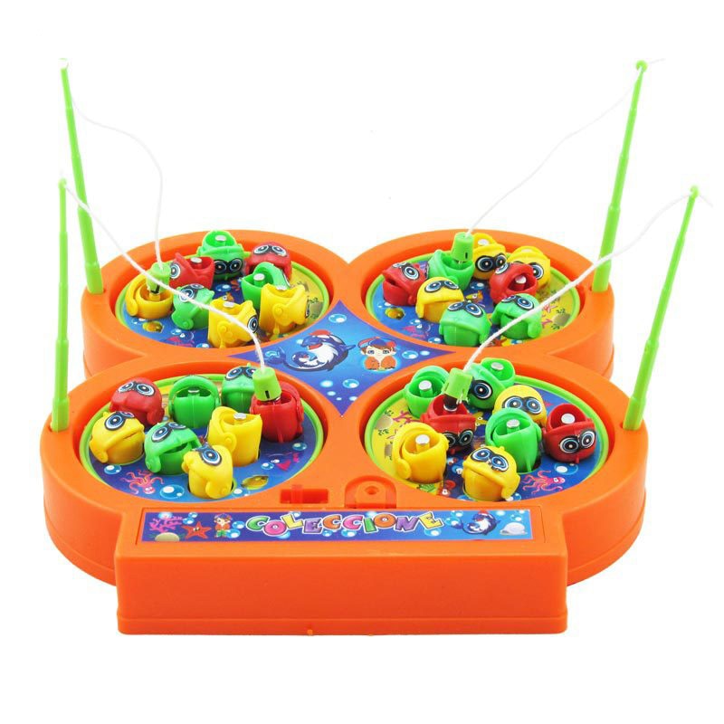 Go Fishing Toy Child Game Electric Rotating Magnetic Magnet Fish Toy Kid Educational Toys For Children