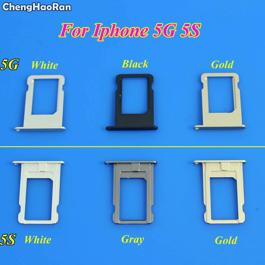 ChengHaoRan 1 Stuk Micro Sim-kaart Houder Lade Slot voor iphone 5 5G 5 S Vervanging Deel Sim-kaart houder Adapter Socket