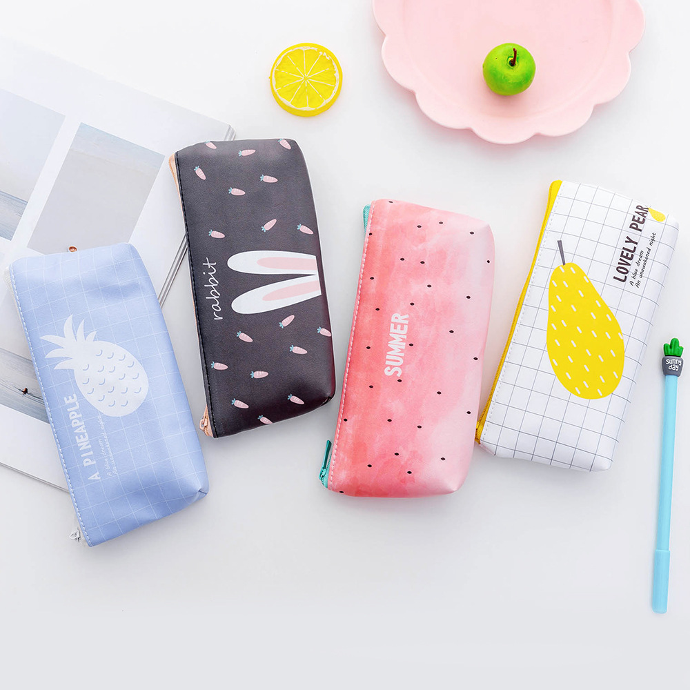 1pcs/sell Brief Kawaii plant Pencil Case cute watermelon pattern School Supplies Stationery Pencil Box Pencil Bag