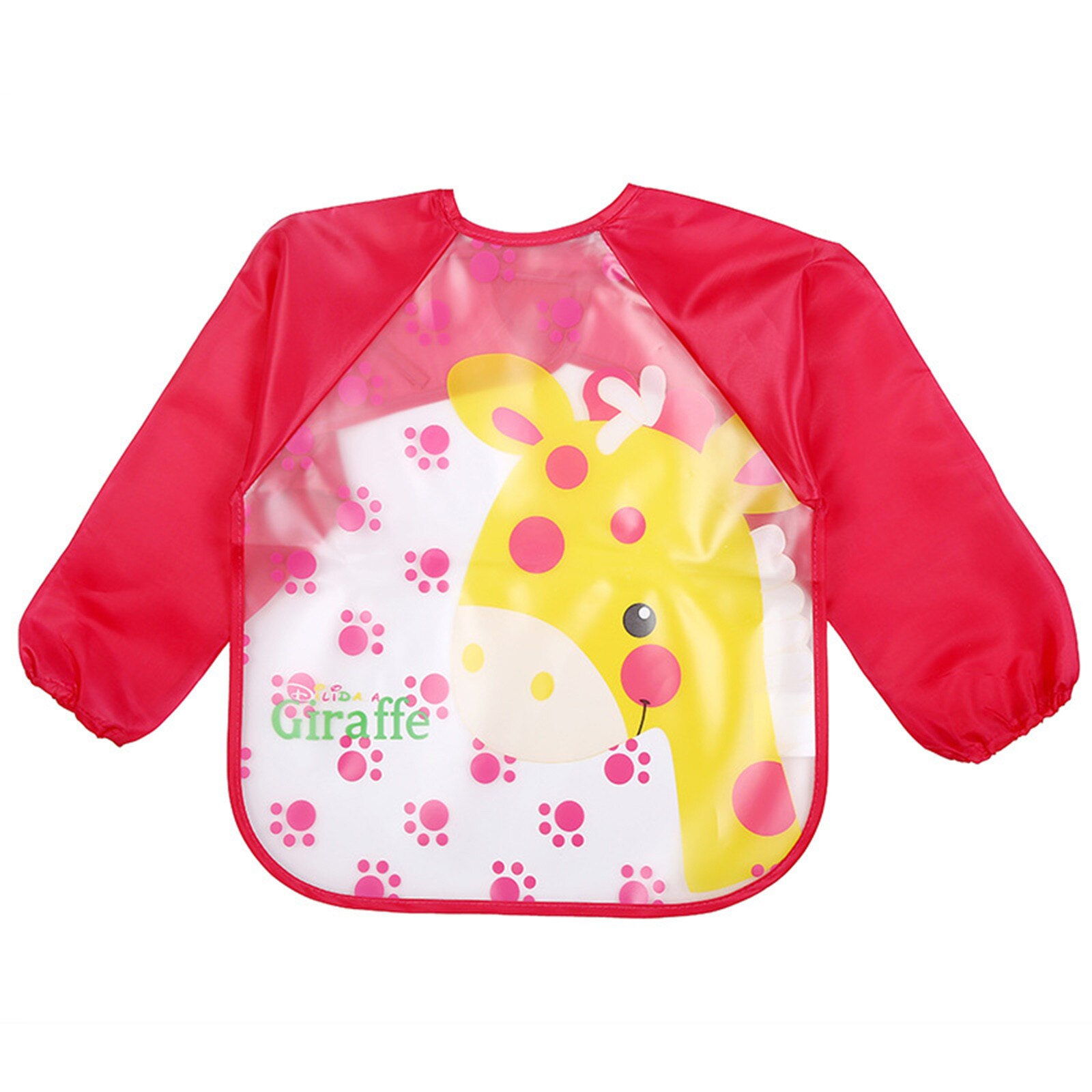 Tablier d'alimentation imperméable à manches longues pour bébés garçons et filles, nouveaux Styles, motif de dessin animé, bavoir doux: E