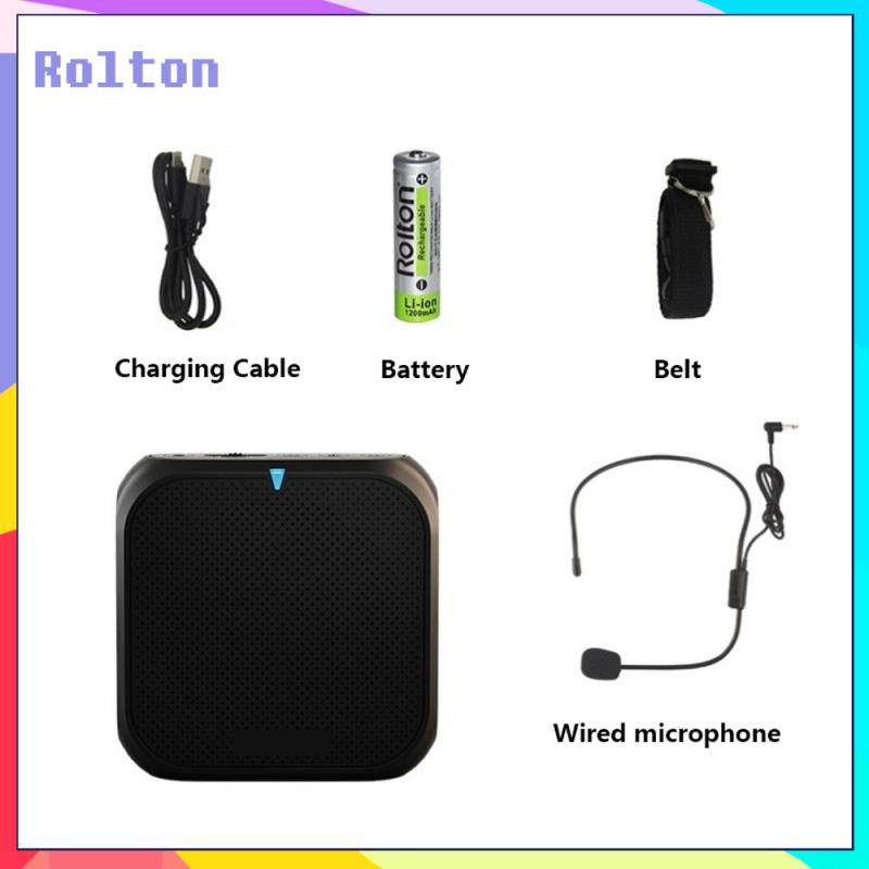 Rolton K400 Amplificatore di Voce Portatile Megafono Booster Con Wired Microfono Altoparlante Speaker Radio FM MP3 Insegnante di Formazione