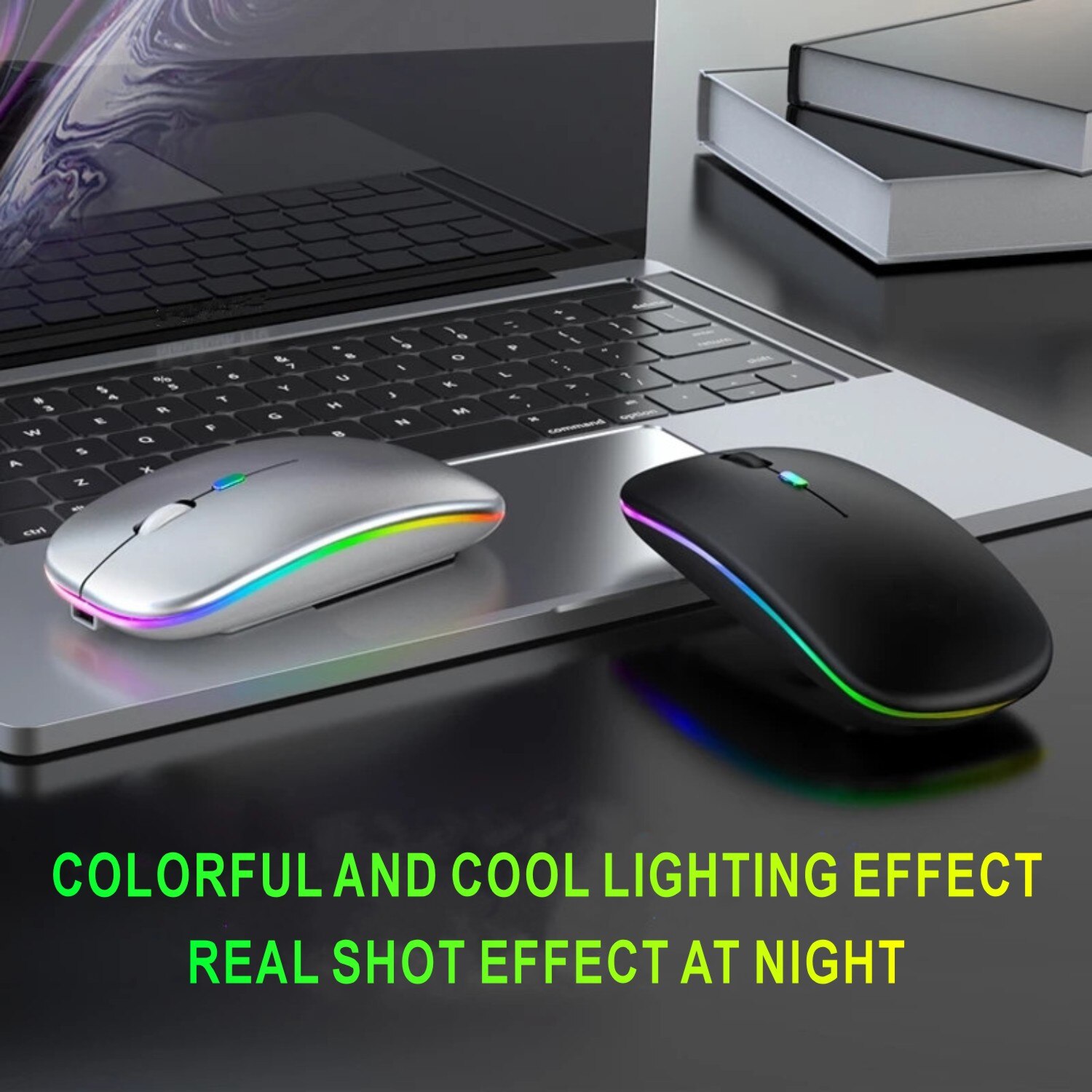 silent Wireless Mouse Bluetooth Rechargeable Ergonomic Mause USB RGB Magic Computer Wireless Mouse For Macbook Laptop PC iPad