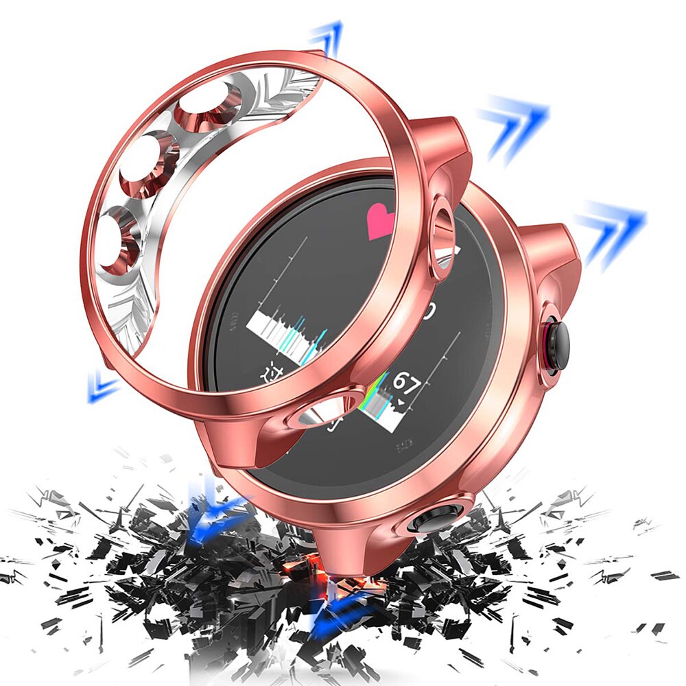 Ultra Slim Protector Case for Garmin Forerunner 245 245M Ultra Slim Soft Hollow out Watch Cover Protective Bumper Shell