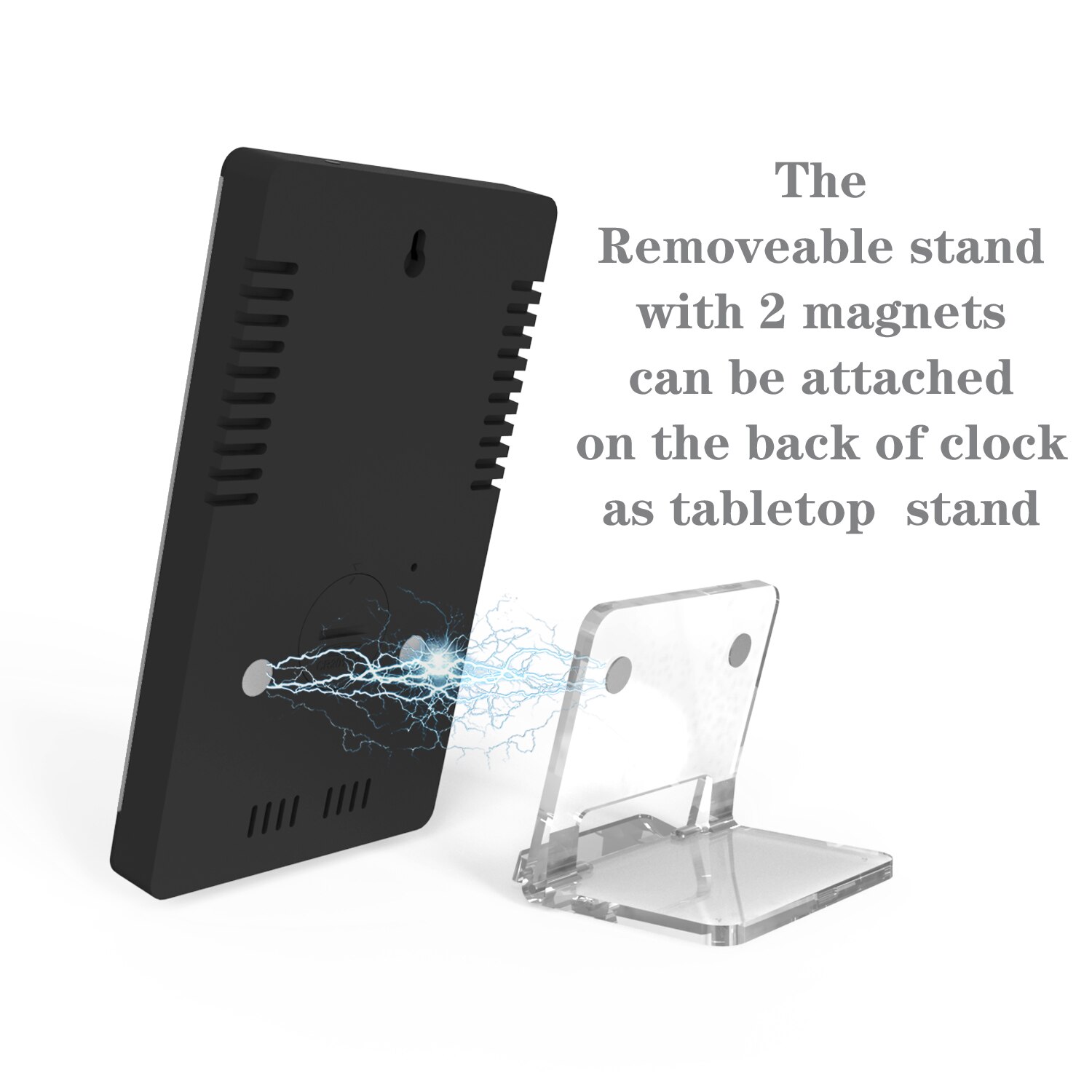 Touch screen LED digital alarm clock with with temperature and humidity meter 12/24 hours switch Dimmable clock