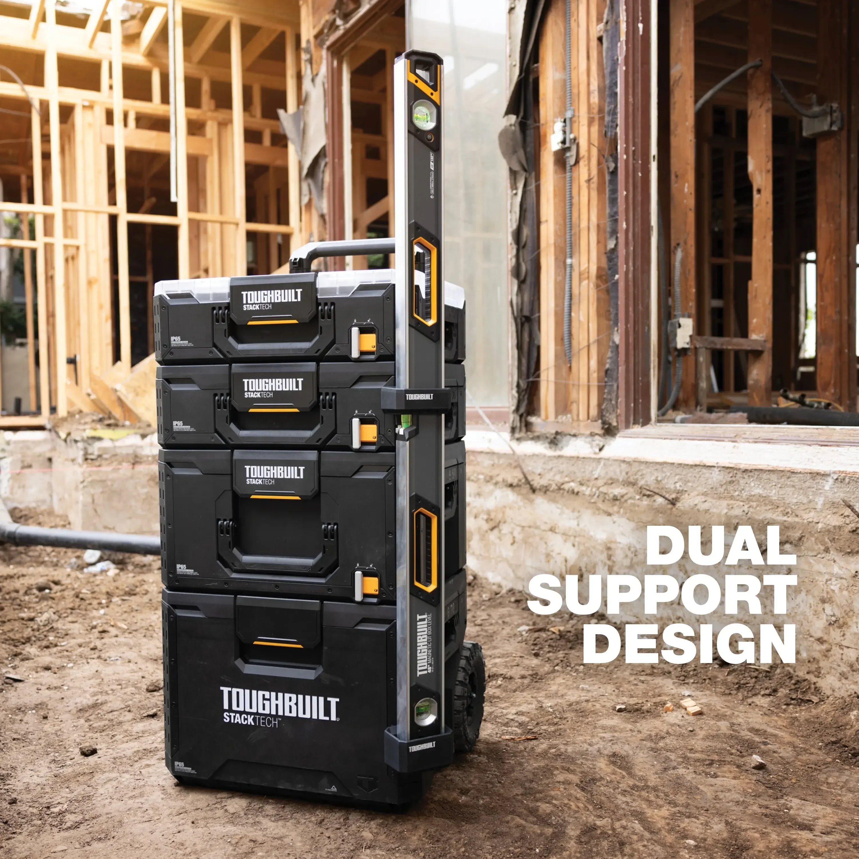 Toughbuilt tb -b1- a -54 stacktech plastikværktøjsholder stabelbar værktøjskasse speciel vertikal bærbar organizer værktøjskasse tilbehør