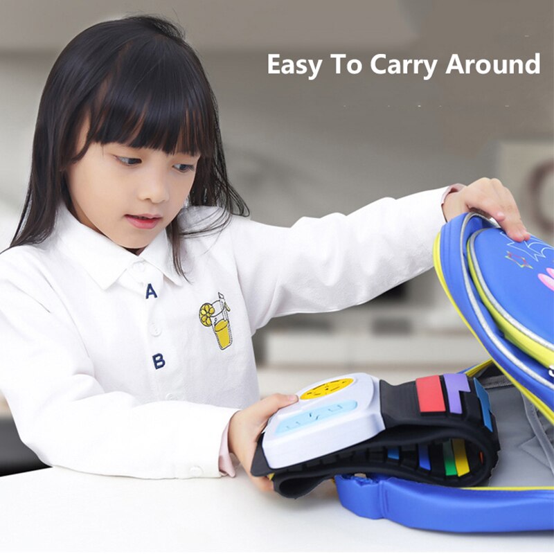 Portable Electronic Piano 49 Keys Rainbow Electronic eyboard Flexible Silicone Roll Up Piano Folding Electronic Keyboard