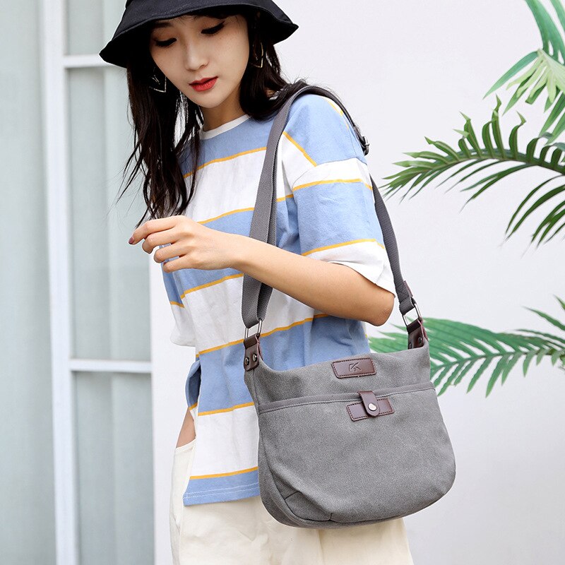 Handtassen Vrouwen Canvas Schoudertassen Retro Crossbody Bag Vintage Toevallige Messenger Bag Bolso Sac A Main Femme