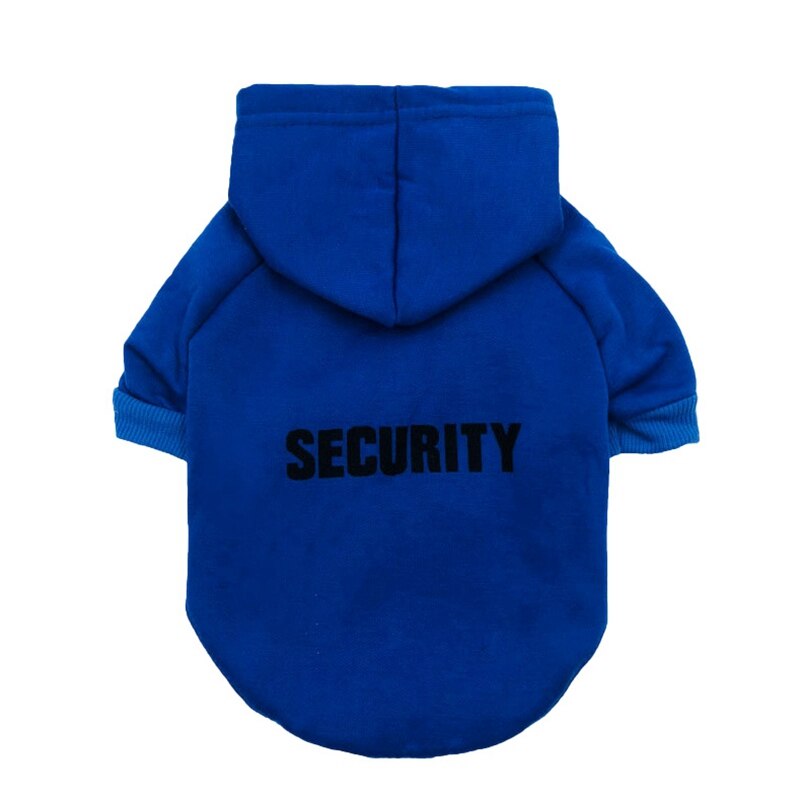 Security Dog Cat Clothes Pet Cat Coats Jacket Hoodies For Cats Dog Outfit Warm Pet Clothing Rabbit Animals Pet Sweatshirt: L / XS