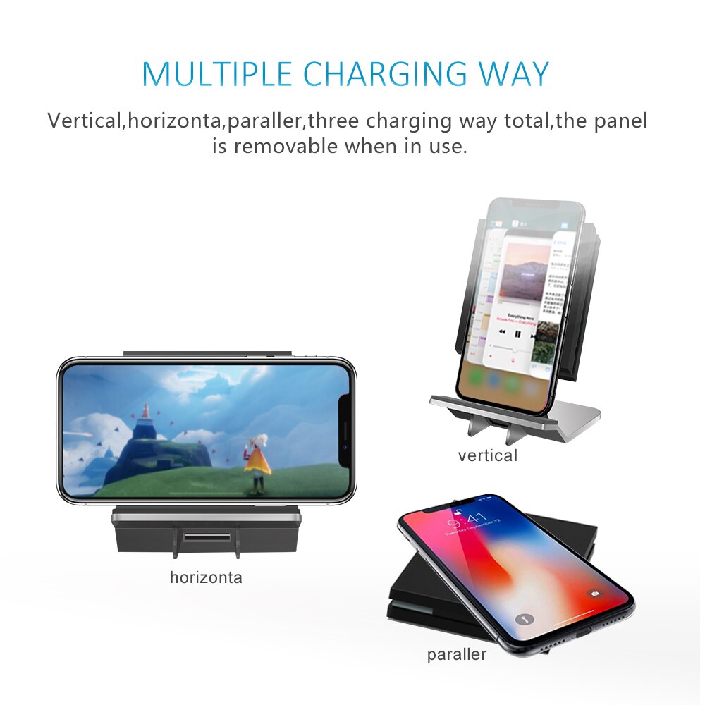 CHINFAI WPC QI Wireless Charger for Tablet Adjustable Stand Fast Wireless Charger for iPone X 8 Plus Samsung Galaxy S8 Nexus 6