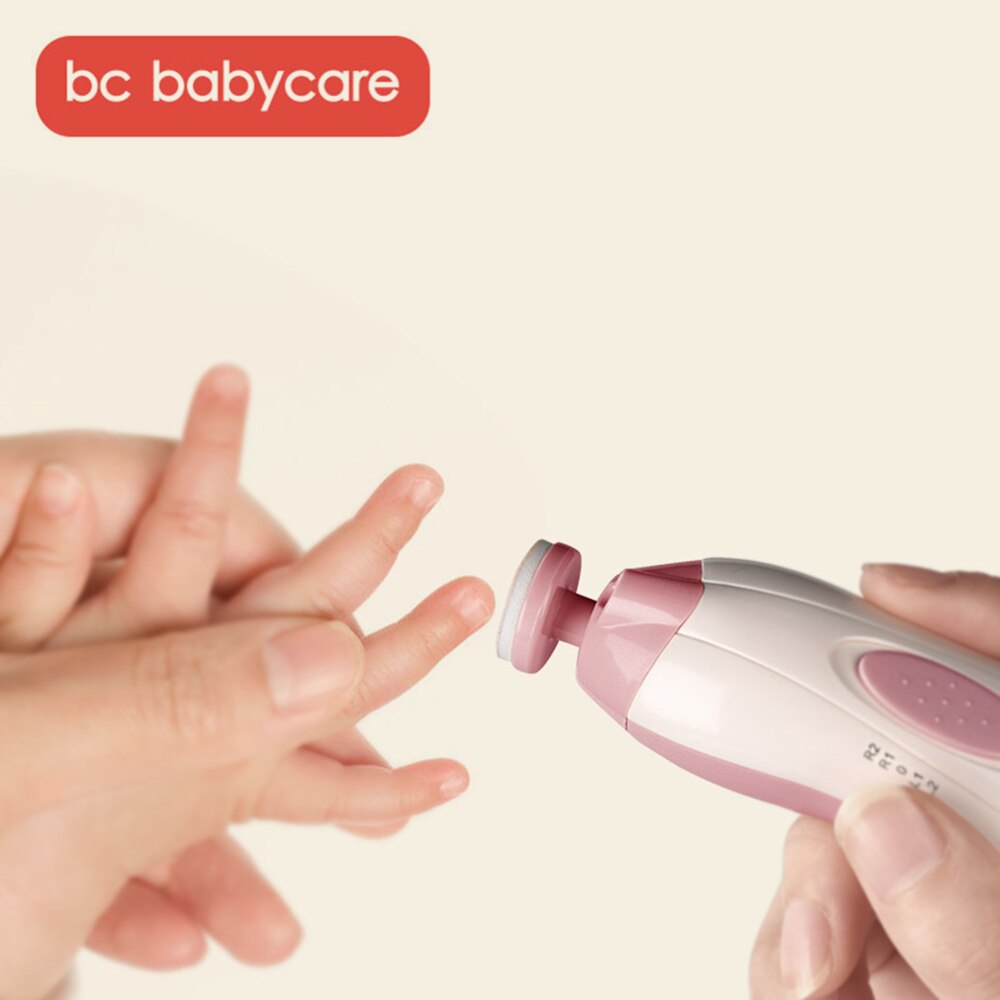 Bc babycare bebê elétrico infantil clippers aparador de unhas kit manicure pedicure conjunto com luz unhas recém-nascidos toes cuidados polonês