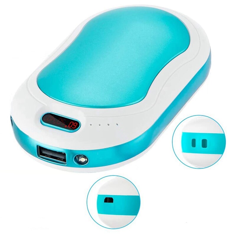 Rechargeable Chauffe-Mains, 10000MAh Portatif Électrique De Voyage De Poche Camping Chauffe-Mains Batterie Externe