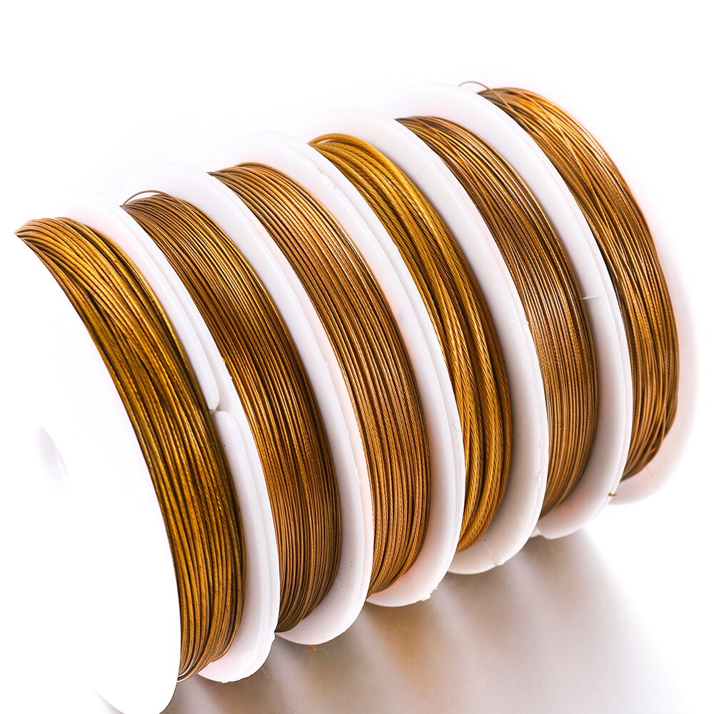 1 rolka/partia 0.3-0.8mm Anti-bite odporne na zużycie silna linia ze stali nierdzewnej Tiger Tail żyłka do nawlekania koralików dla DIY tworzenia biżuterii znalezienie