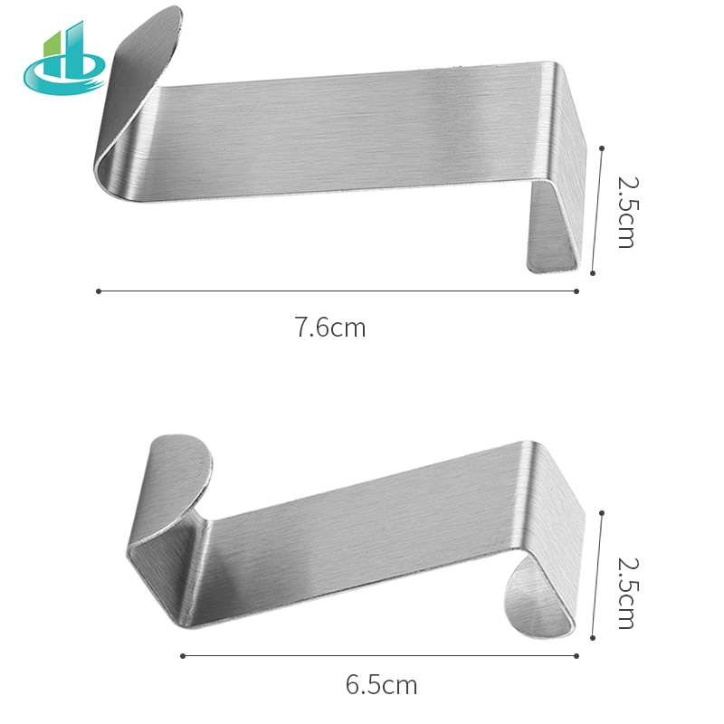2PCS Multipurpose Stainless Steel Door Hook For Kitchen Bathroom Cabinet Clothes Towel Home Storage Hanger Hooks Holder