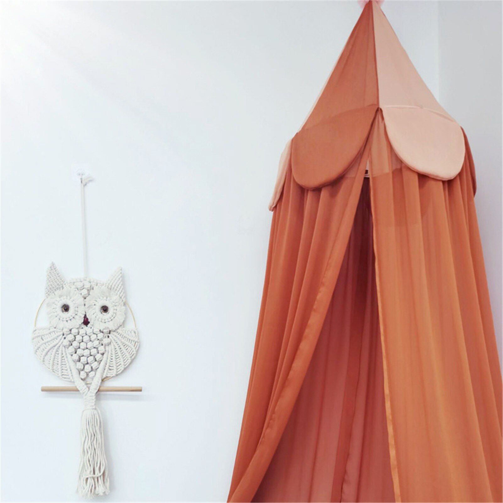 nordisch Hängen Kuppel Moskito Netz Chiffon Krippe Baldachin Vorhang freundlicher Zelt Baby Chiffon Decke Bett Vorhang