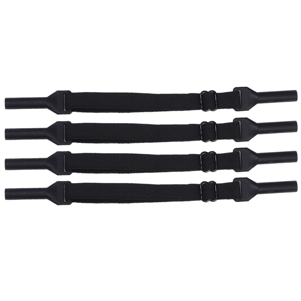 1/4PCs Sports Glasses Rope Adults Adjustable Silicone Eyewear Rope Strap Neck Cord Holder Safety Band Strap Glasses Ropes Chains: WHITE
