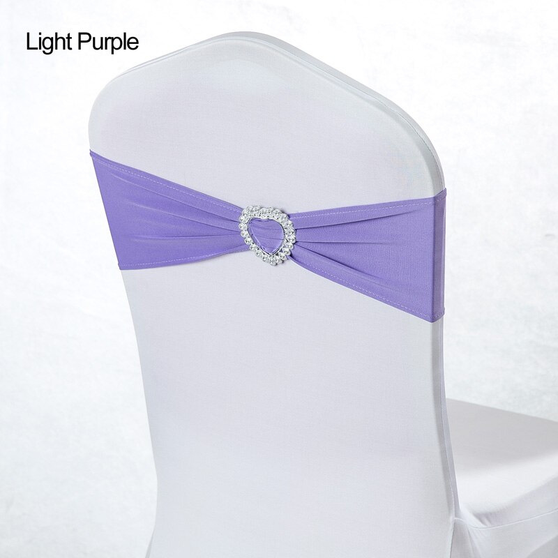 50 stücke Spandex Lycra Hochzeit Stuhl Abdeckung Schärpe Bands Hochzeit Party Geburtstag Stuhl Dekor königlich Blau verrotten Schwarz Weiß Rosa lila: Lt Violett