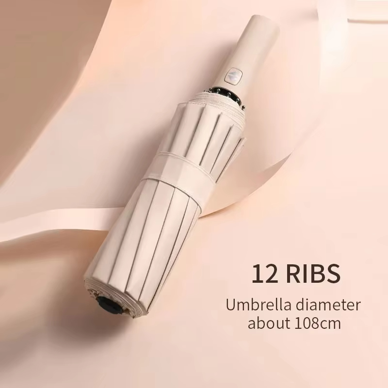 Xiaomi Automatischer Regenschirm, 24-Knochen, einfarbig, leicht, zusammenklappbar, großformatig, für den Außenbereich, wasserdichter Sonnenschirm, UV-Schutz